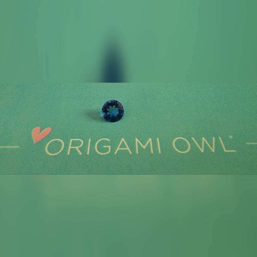 Origami Owl dark blue jewel